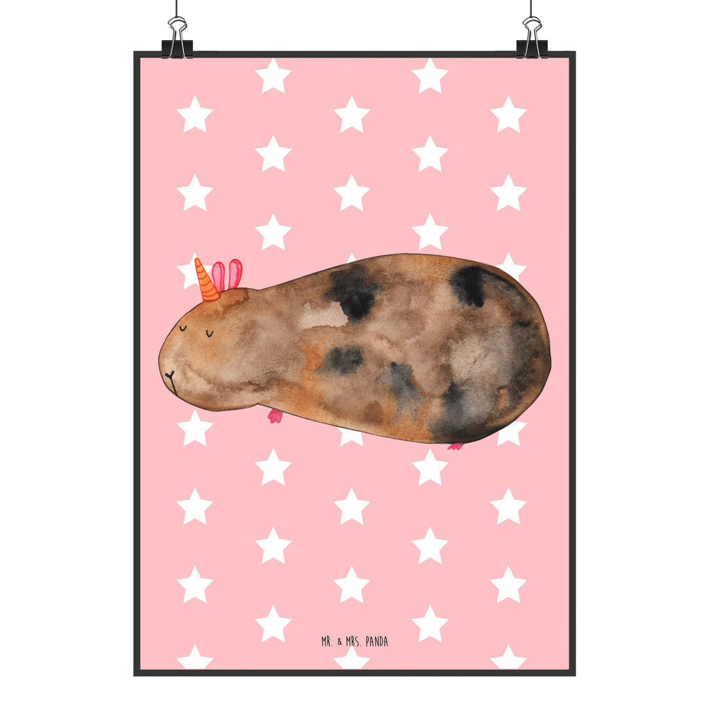 Poster unicorn Guinea pig Wandposter, Kunstdruck, Wanddeko, Raumdekoration, Handgemaltes Poster, Wanddekoration, Küchenposter, Posterdruck, Poster, Wanddeko Bild, Kinderposter, Bild, Designposter, Mr. & Mrs. Panda Poster, Einhorn, Einhörner, Einhorn Deko, Unicorn, Meericorn, Meerhörnchen, Meerschweinchen, Meerschwein