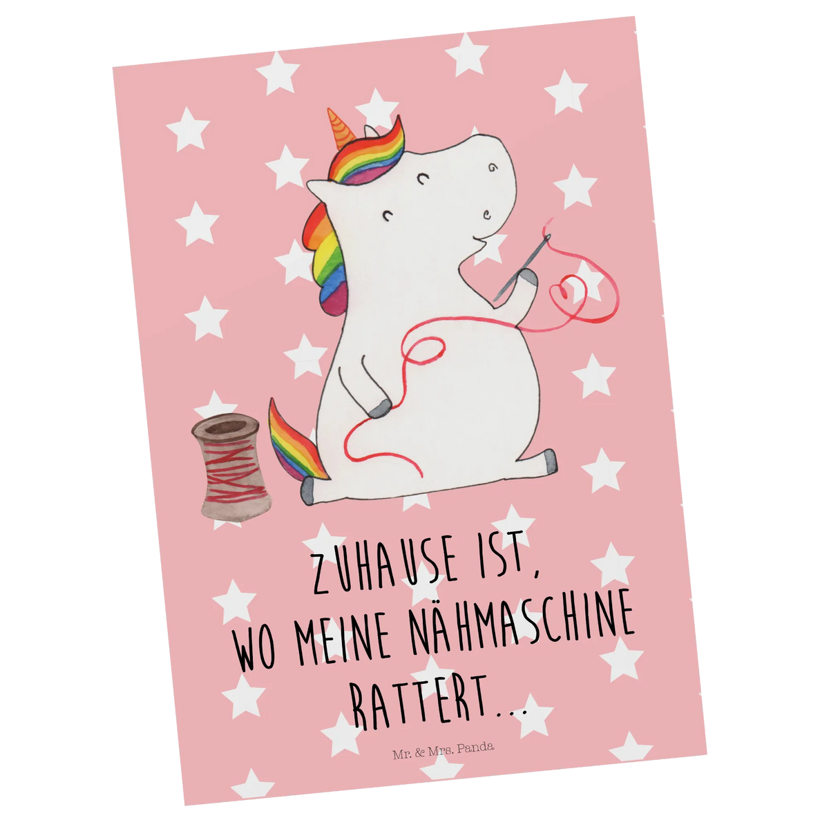 Postkarte Einhorn Näherin Motivkarte, Postkarte, Postkarten, Kunstkarten, spruchkarte, Ansichtskarten, Fotokarte, Designkarte, Ansichtskarte, bildkarte, einzelkarte, Grußkarte, kunstkarte, Einhörner, Einhorn Deko, Unicorn, Einhorn, Mädchen, Nähzimmer, Freundin, Näherin, Nähen, Stricken, Häkeln, Basteln