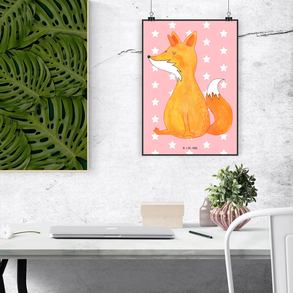 Poster unicorn Wish Kunstdruck, Bild, Raumdekoration, Mr. & Mrs. Panda Poster, Wanddekoration, Poster, Handgemaltes Poster, Küchenposter, Designposter, Wanddeko, Posterdruck, Wandposter, Kinderposter, Wanddeko Bild, Einhorn, Einhörner, Einhorn Deko, Unicorn, Fuchshörnchen, Foxycorn, Fuchshorn, Fuchs, Füchse, Unicorns
