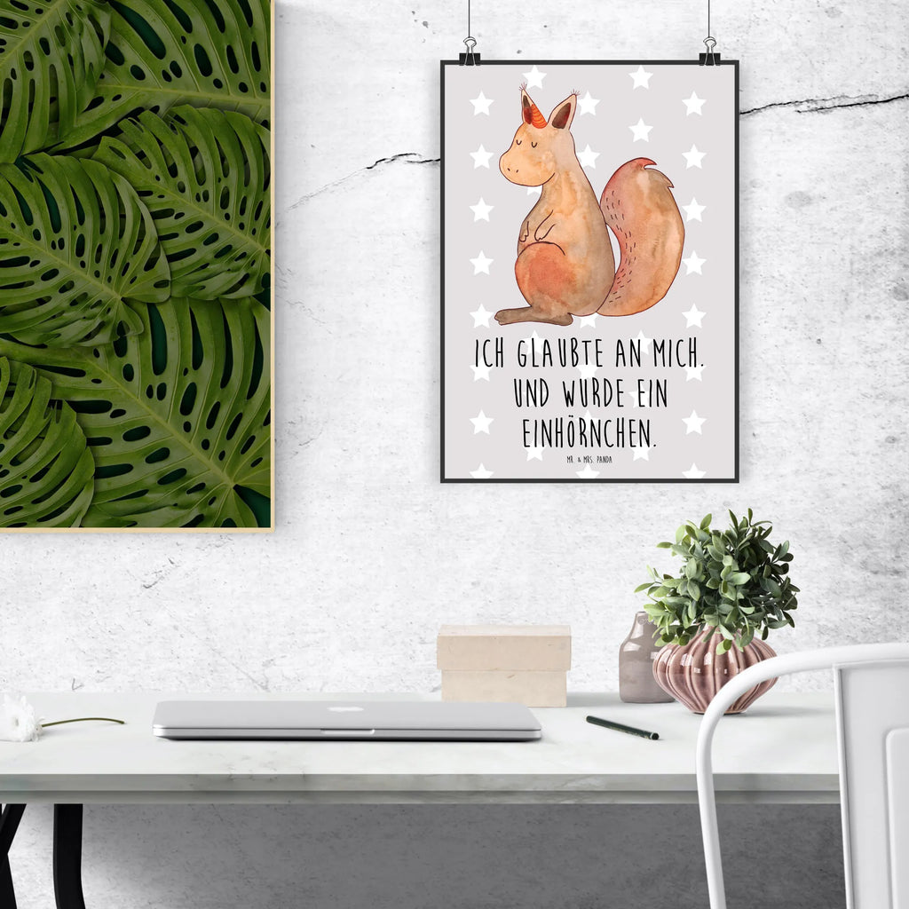 Poster unicorn Believe Plakat, Mr. & Mrs. Panda Poster, drucke, kunstposter, grafikposter, Wandschmuck, Poster, Bild, Wanddekoration, kunstdruck poster, Kunstdruck, Posterdruck, kunst für die wand, Wandposter, Wanddeko Bild, wanddruck, wanddeko, Deko Bild, Bild für Wand, Wandbild, Designposter, wandkunst, Einhorn Deko, Einhörner, Einhorn, Unicorn, Eichhörnchen, Eichhorn, Einhörnchen