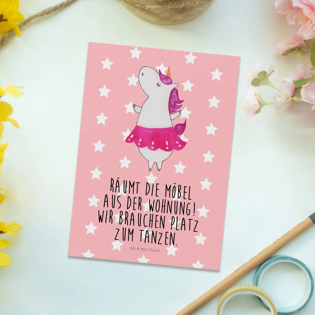 Postcard unicorn ballerina Geschenkkarte, Einladungskarte, Geburtstagskarte, Ansichtskarte, Karte, Postkarte, Grußkarte, Ansichtskarten, Einladung, Einladung Geburtstag, Dankeskarte, Einladungskarten Geburtstag, Einhorn, Einhörner, Einhorn Deko, Unicorn, Wohnung, Spaß, Tanzen, Party, Geburtstag, Ballerina, Tänzerin, Feiern, Lebensfreude, Lebenslust