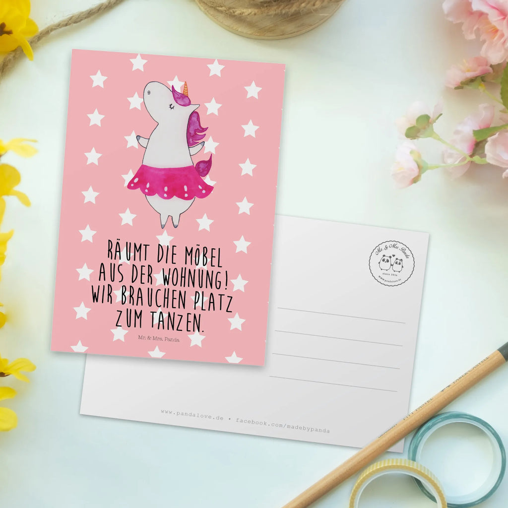 Postcard unicorn ballerina Geschenkkarte, Einladungskarte, Geburtstagskarte, Ansichtskarte, Karte, Postkarte, Grußkarte, Ansichtskarten, Einladung, Einladung Geburtstag, Dankeskarte, Einladungskarten Geburtstag, Einhorn, Einhörner, Einhorn Deko, Unicorn, Wohnung, Spaß, Tanzen, Party, Geburtstag, Ballerina, Tänzerin, Feiern, Lebensfreude, Lebenslust