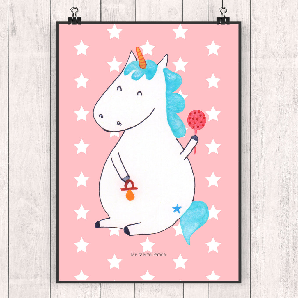 Poster unicorn infant Posterdruck, Wanddekoration, Bild, Wandbild, wanddruck, Mr. & Mrs. Panda Poster, Wanddeko Bild, kunstdruck poster, wandkunst, drucke, wanddeko, Deko Bild, kunst für die wand, kunstposter, grafikposter, Poster, Wandschmuck, Plakat, Kunstdruck, Wandposter, Bild für Wand, Designposter, Einhorn Deko, Einhörner, Einhorn, Unicorn, Nachwuchs, Babyglück, Geburt, Baby, Party, Schnuller, Kind, Mutter, Eltern, Geburtstag, Erstes Kind