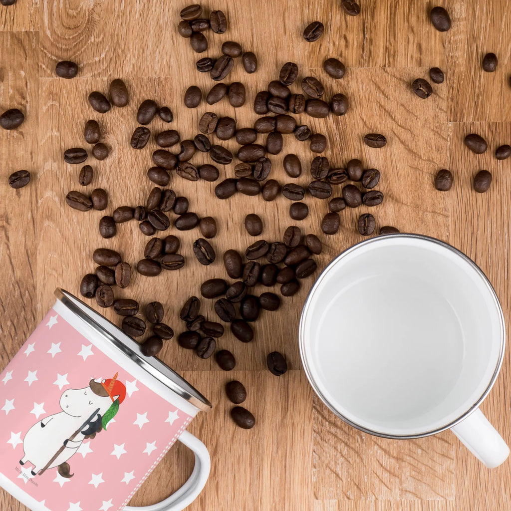 Kempingowy kubek emaliowany Jednorożec Chłopiec Jednorożec, jednorożce, dekoracje jednorożca, jednorożec