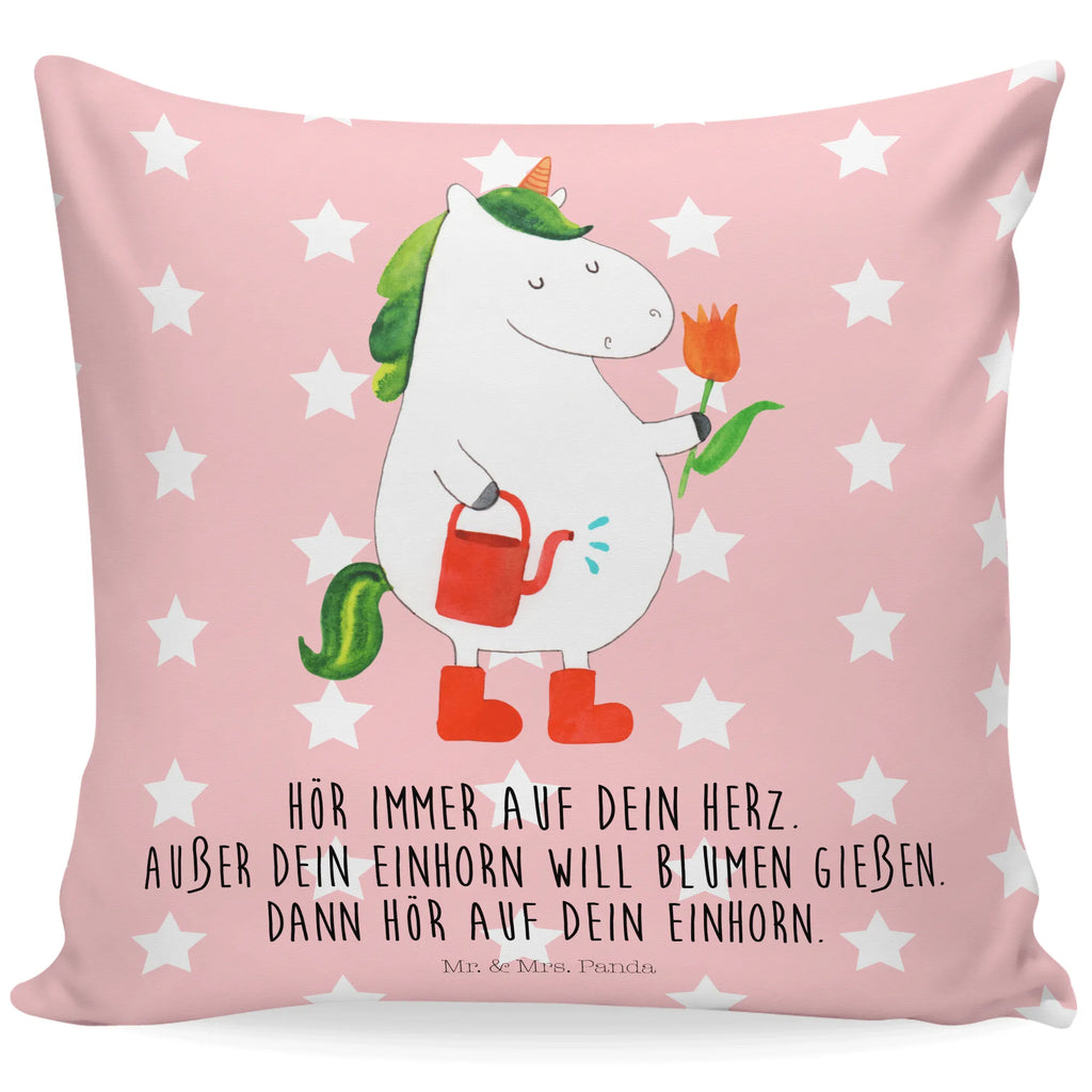 Cushion unicorn gardener bed, fluffy, cushion, pillows, settee, pad, sofa, pillow case, bedroom, 40x40, couch, Pillow, soft, 40 x 40, unicorn, unicorns, Girlfriend gift, Watering-Can, gardener present, Flower, Unicorn, garden, gardener gift