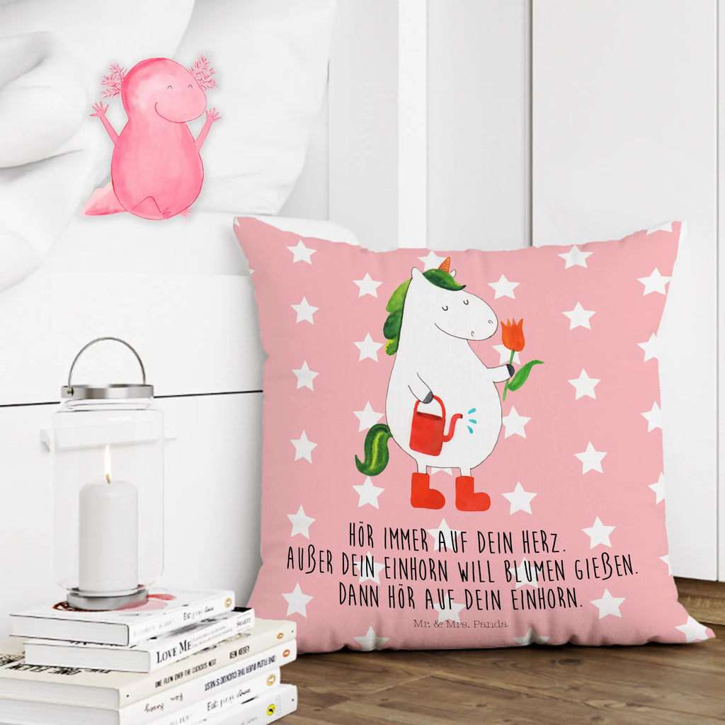 Cushion unicorn gardener bed, fluffy, cushion, pillows, settee, pad, sofa, pillow case, bedroom, 40x40, couch, Pillow, soft, 40 x 40, unicorn, unicorns, Girlfriend gift, Watering-Can, gardener present, Flower, Unicorn, garden, gardener gift