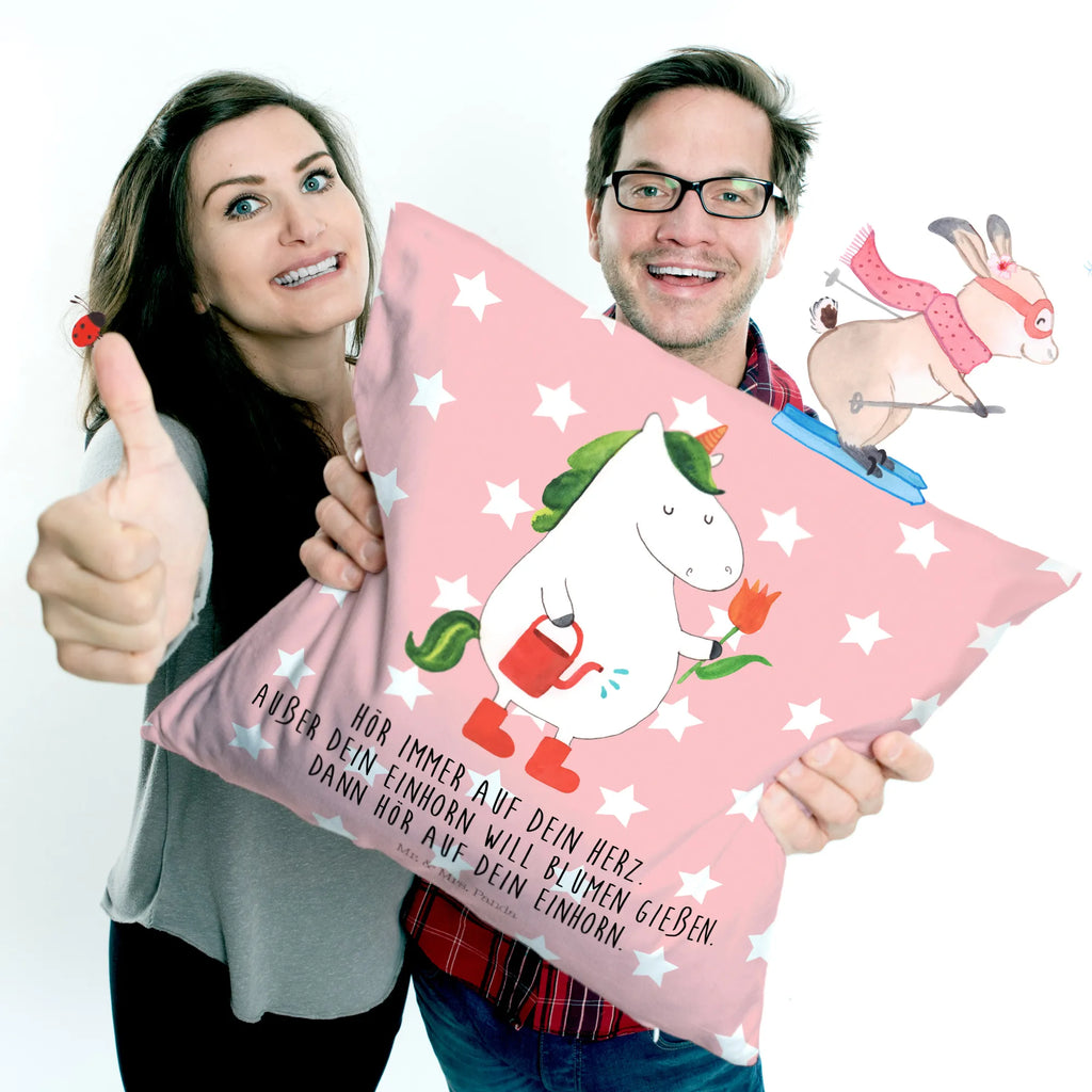 Cushion unicorn gardener bed, fluffy, cushion, pillows, settee, pad, sofa, pillow case, bedroom, 40x40, couch, Pillow, soft, 40 x 40, unicorn, unicorns, Girlfriend gift, Watering-Can, gardener present, Flower, Unicorn, garden, gardener gift