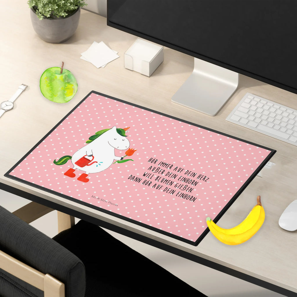Schreibtischunterlage Einhorn Gärtner Büroartikel, Schreibwaren, Schreibtisch Unterlagen, Schreibunterlage, Schreibtischauflage, Bürobedarf, Schreibtischunterlage Groß, Einhorn, Einhörner, Einhorn Deko, Unicorn, Freundin, Luftballon, Garten, Lebenslust, Blume, Freude, Giesskanne, Gießkanne, Stiefel