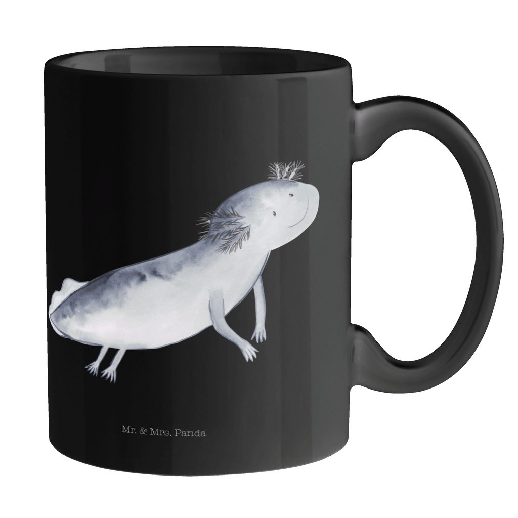 Tasse Axolotl schwimmt Tasse, Kaffeetasse, Teetasse, Becher, Kaffeebecher, Teebecher, Keramiktasse, Porzellantasse, Büro Tasse, Geschenk Tasse, Tasse Sprüche, Tasse Motive, Axolotl, Molch, Axolot, Schwanzlurch, Lurch, Lurche, Problem, Probleme, Lösungen, Motivation