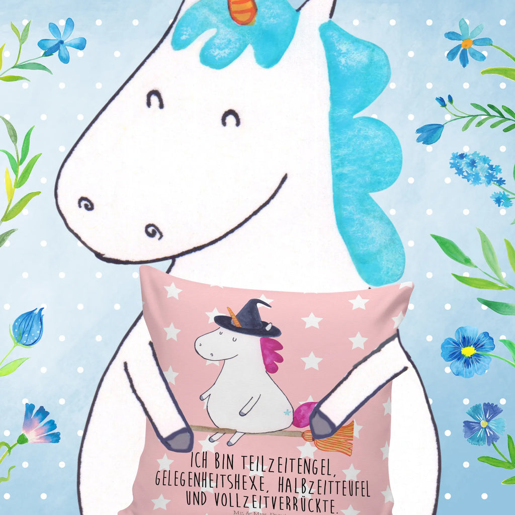 Cushion unicorn Witch 40x40, sofa, pillows, soft, pad, settee, 40 x 40, pillow case, couch, bedroom, fluffy, bed, cushion, Pillow, unicorn, unicorns, devil, wife gift, bitch, girlfriend present, bad girl, witch, mad, angel, Unicorn