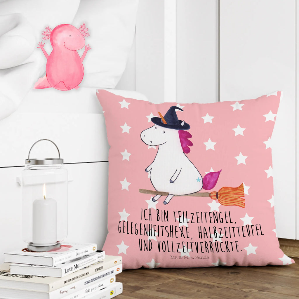 Cushion unicorn Witch 40x40, sofa, pillows, soft, pad, settee, 40 x 40, pillow case, couch, bedroom, fluffy, bed, cushion, Pillow, unicorn, unicorns, devil, wife gift, bitch, girlfriend present, bad girl, witch, mad, angel, Unicorn