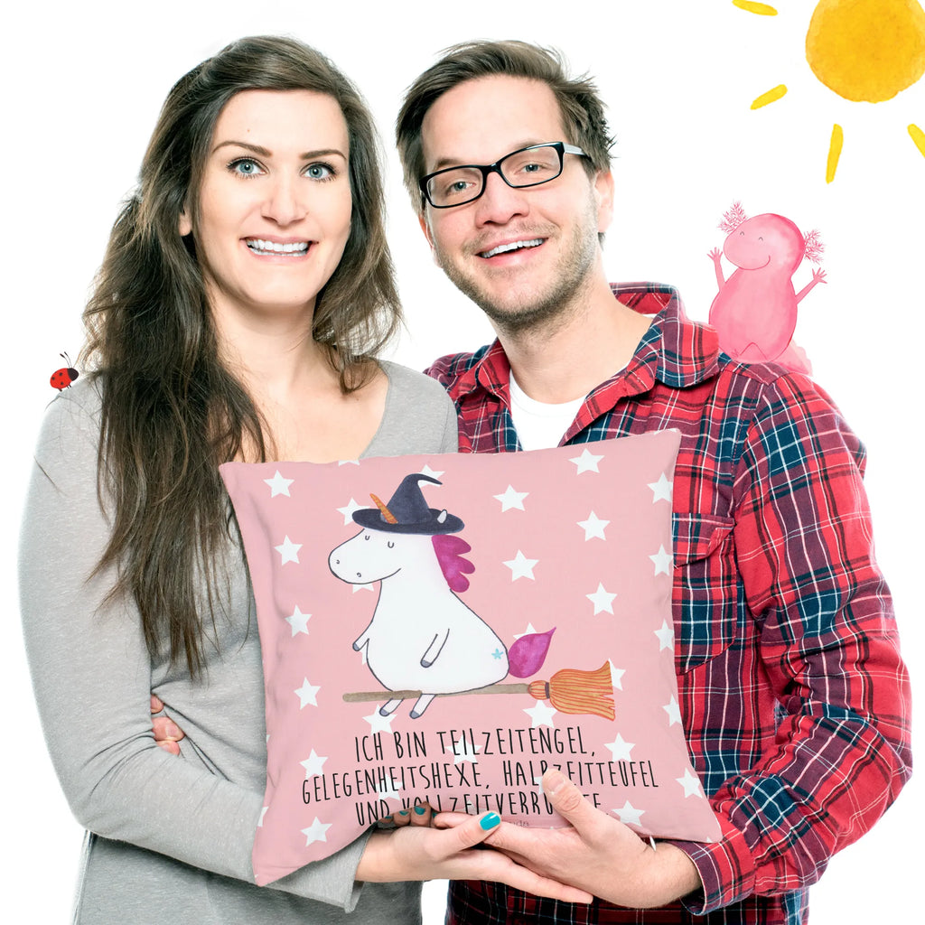 Cushion unicorn Witch 40x40, sofa, pillows, soft, pad, settee, 40 x 40, pillow case, couch, bedroom, fluffy, bed, cushion, Pillow, unicorn, unicorns, devil, wife gift, bitch, girlfriend present, bad girl, witch, mad, angel, Unicorn