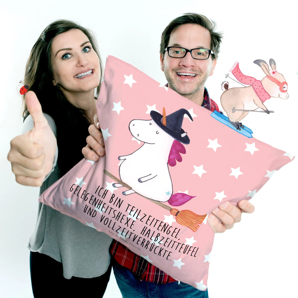 Cushion unicorn Witch 40x40, sofa, pillows, soft, pad, settee, 40 x 40, pillow case, couch, bedroom, fluffy, bed, cushion, Pillow, unicorn, unicorns, devil, wife gift, bitch, girlfriend present, bad girl, witch, mad, angel, Unicorn