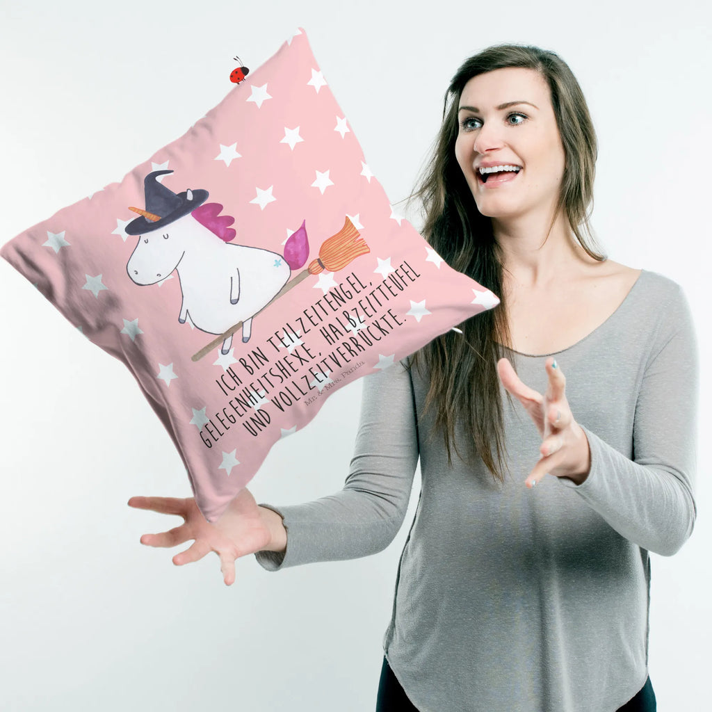 Cushion unicorn Witch 40x40, sofa, pillows, soft, pad, settee, 40 x 40, pillow case, couch, bedroom, fluffy, bed, cushion, Pillow, unicorn, unicorns, devil, wife gift, bitch, girlfriend present, bad girl, witch, mad, angel, Unicorn