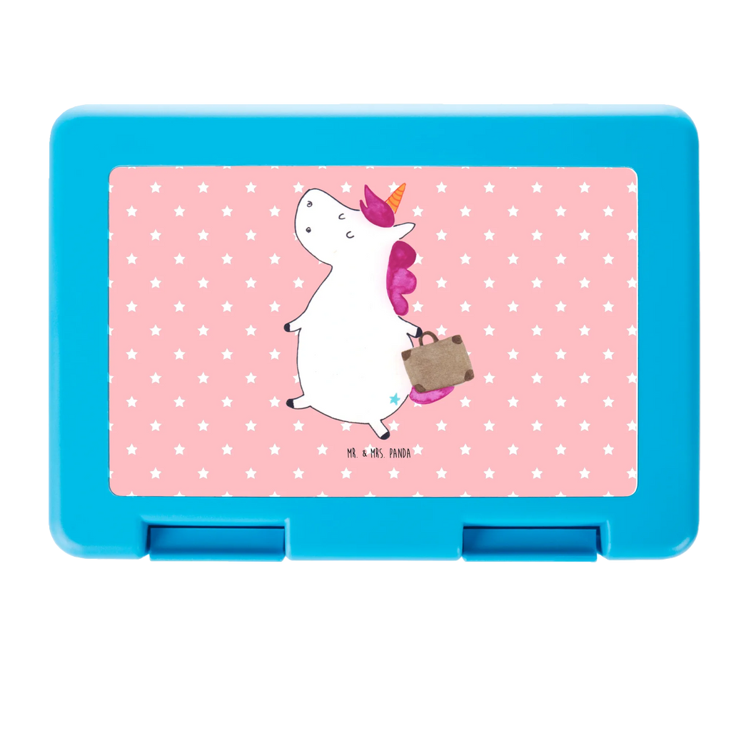 Pudełko na kanapki Jednorożec walizka Brotbox, Snackbox, Lunch box, Butterbrotdose, Brotzeitbox, Einhorn, Einhörner, Einhorn Deko, Unicorn, unicorn, Koffer, Verreisen, Reise, Gepäck, Abenteuer, Erwachsen, Kind, albern, Spaß, lustig, witzig