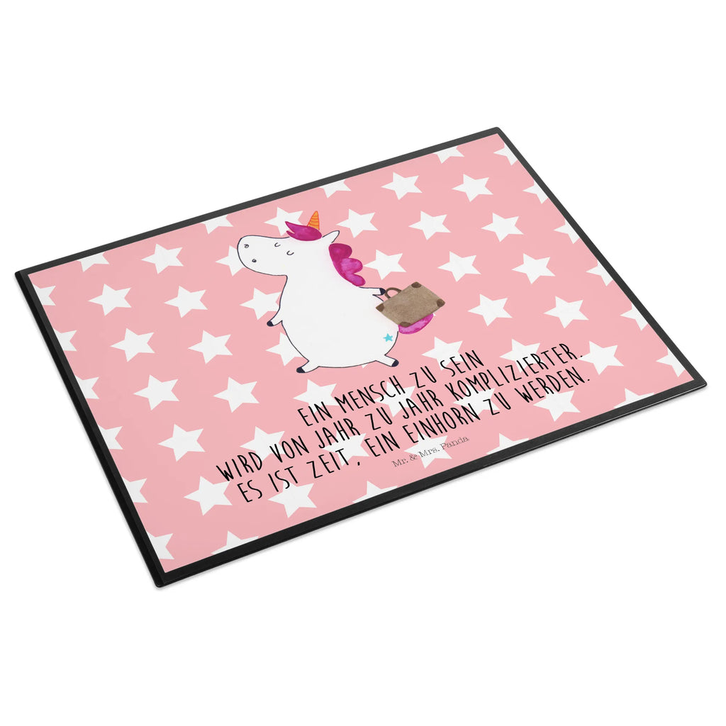 Schreibtischunterlage Einhorn Koffer Schreibwaren, Schreibtischauflage, Büroartikel, Schreibunterlage, Schreibtischunterlage Groß, Bürobedarf, Schreibtisch Unterlagen, Einhorn, Einhörner, Einhorn Deko, Unicorn, unicorn, Erwachsen, Kind, Gepäck, Abenteuer, Verreisen, Koffer, albern, Spaß, witzig, Reise, lustig