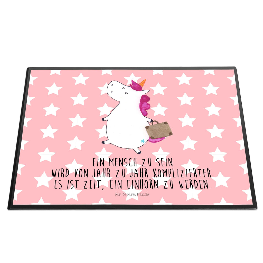 Schreibtischunterlage Einhorn Koffer Schreibwaren, Schreibtischauflage, Büroartikel, Schreibunterlage, Schreibtischunterlage Groß, Bürobedarf, Schreibtisch Unterlagen, Einhorn, Einhörner, Einhorn Deko, Unicorn, unicorn, Erwachsen, Kind, Gepäck, Abenteuer, Verreisen, Koffer, albern, Spaß, witzig, Reise, lustig
