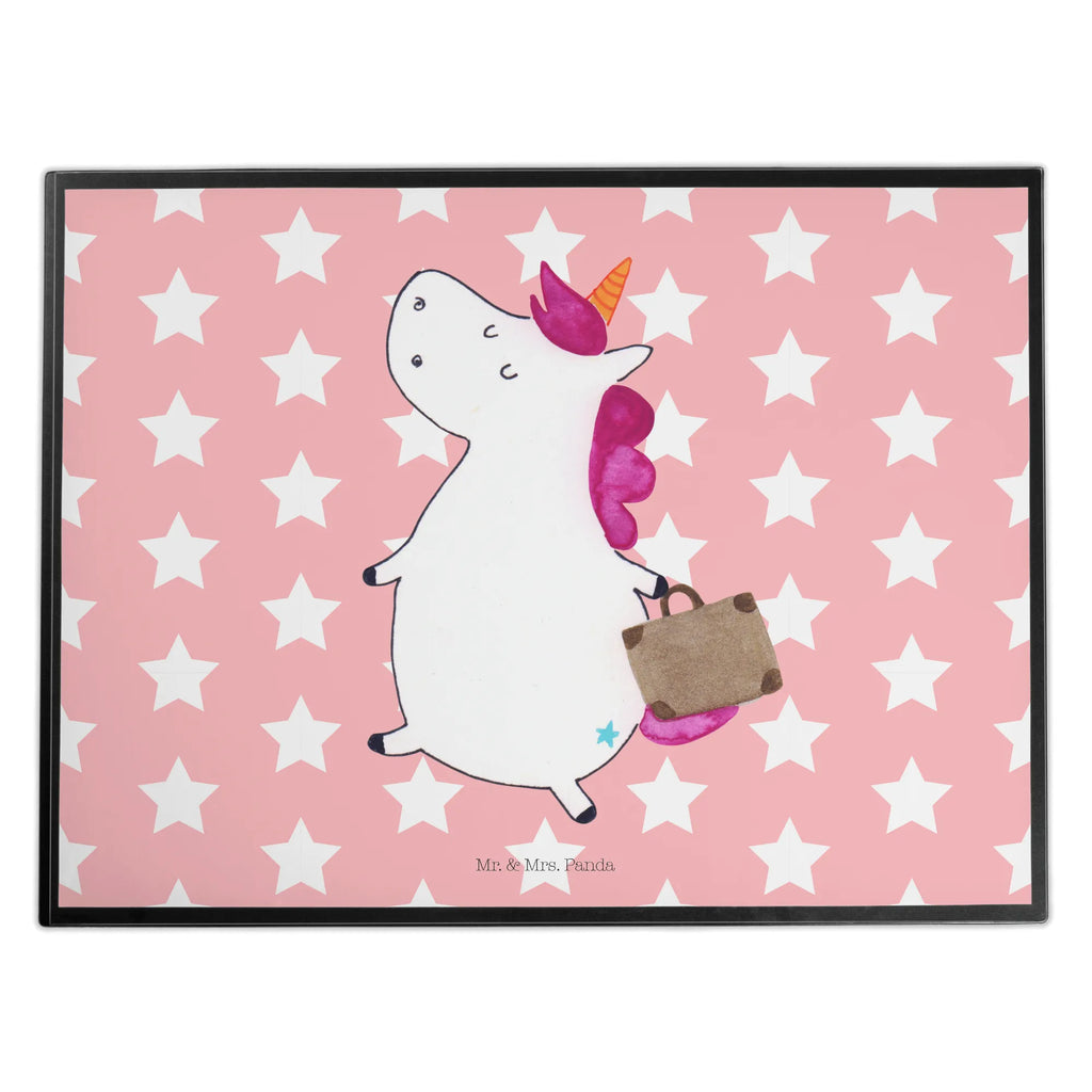 Schreibtischunterlage Einhorn Koffer Schreibwaren, Schreibtischauflage, Büroartikel, Schreibunterlage, Schreibtischunterlage Groß, Bürobedarf, Schreibtisch Unterlagen, Einhorn, Einhörner, Einhorn Deko, Unicorn, unicorn, Erwachsen, Kind, Gepäck, Abenteuer, Verreisen, Koffer, albern, Spaß, witzig, Reise, lustig