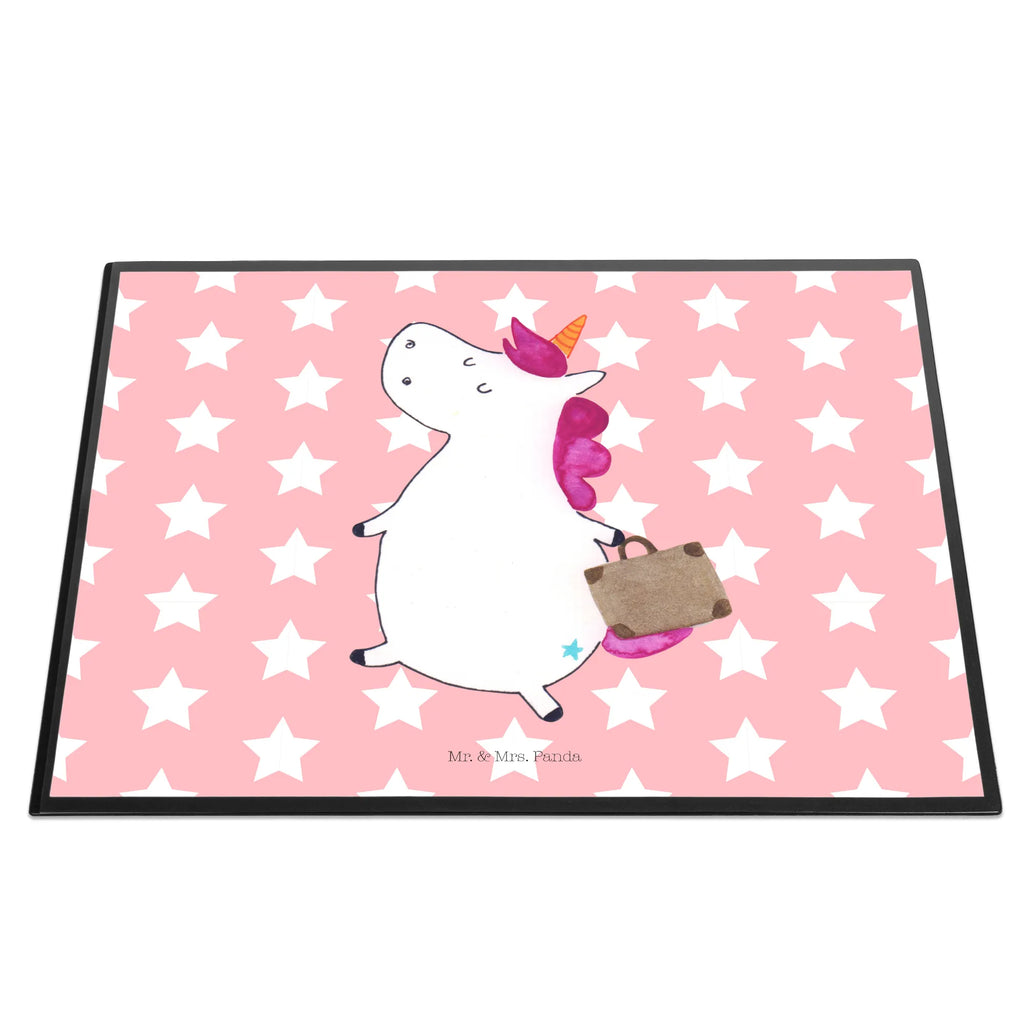 Schreibtischunterlage Einhorn Koffer Schreibwaren, Schreibtischauflage, Büroartikel, Schreibunterlage, Schreibtischunterlage Groß, Bürobedarf, Schreibtisch Unterlagen, Einhorn, Einhörner, Einhorn Deko, Unicorn, unicorn, Erwachsen, Kind, Gepäck, Abenteuer, Verreisen, Koffer, albern, Spaß, witzig, Reise, lustig