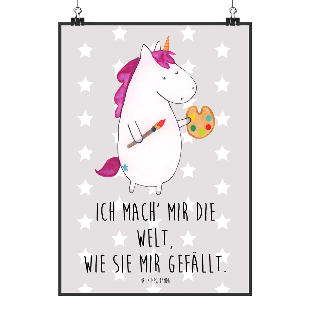 Poster unicorn Artist unicorn, unicorns, Brush, Painter gift, Artist, Artist present, Pen, English, Painting, Unicorn, Gift, Artist gift, Drawing, World