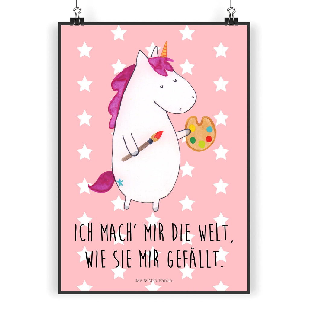 Poster unicorn Artist unicorn, unicorns, Brush, Painter gift, Artist, Artist present, Pen, English, Painting, Unicorn, Gift, Artist gift, Drawing, World