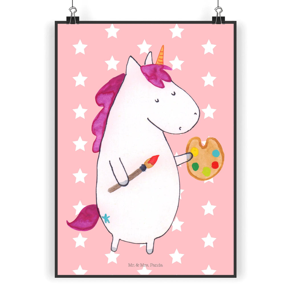 Poster unicorn Artist unicorn, unicorns, Brush, Painter gift, Artist, Artist present, Pen, English, Painting, Unicorn, Gift, Artist gift, Drawing, World