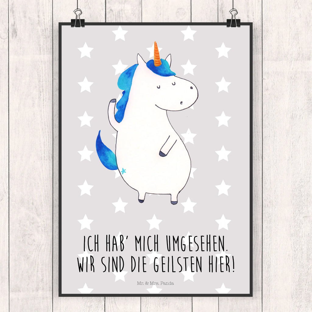 Poster unicorn Man Bild, Raumdekoration, Kunstdruck, Handgemaltes Poster, Küchenposter, Designposter, Wandposter, Mr. & Mrs. Panda Poster, Poster, Posterdruck, Wanddeko Bild, Wanddeko, Wanddekoration, Kinderposter, Einhorn, Einhörner, Einhorn Deko, Unicorn, hübsch, Freundin, cool, Party, bester Freund, BFF, beste, Familie, Mann