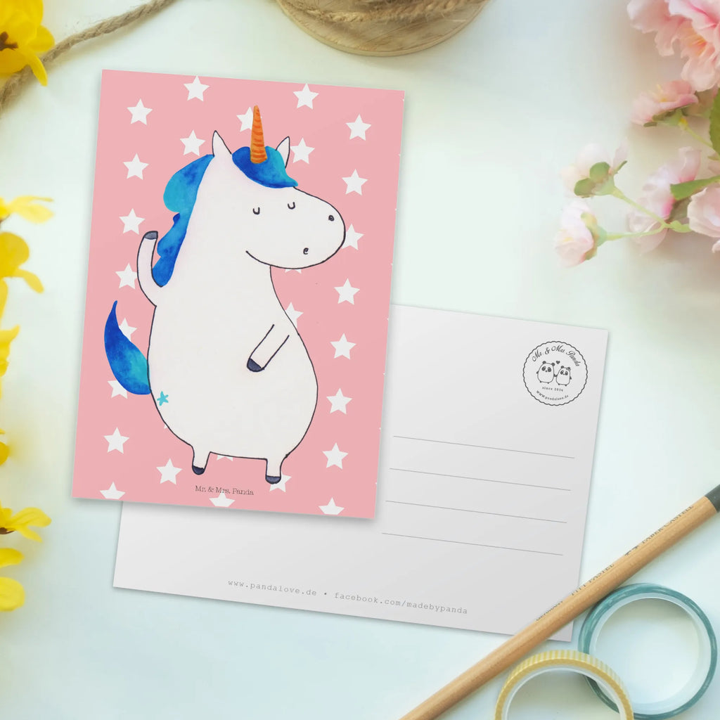 Postkarte Einhorn Mann Fotokarte, Motivkarte, einzelkarte, Postkarte, Kunstkarten, kunstkarte, Designkarte, spruchkarte, Grußkarte, Ansichtskarten, Postkarten, Ansichtskarte, bildkarte, Unicorn, Einhorn, Einhörner, Einhorn Deko, BFF, Familie, Freundin, Bester Freund, Cool, Beste, Hübsch, Party, Mann