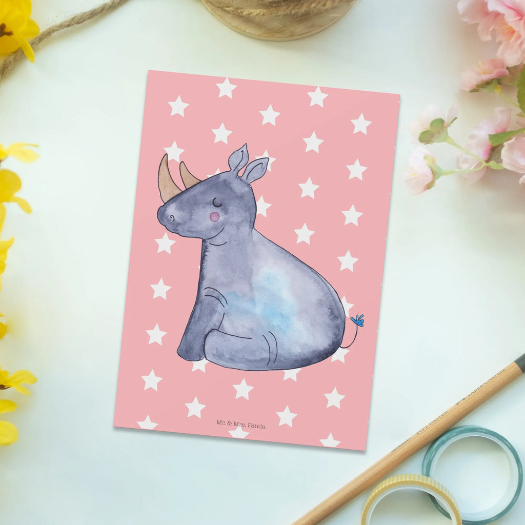 Postcard unicorn rhino Postcard, card, gift card, invitation card, postcards, paper, invitation, gift, letter, unicorn, unicorns, Unicorn, glitter, funny, rhino, witty, funny saying, rhinoceros, unicorn saying, unicornpower, unicorn love, zoo, rainbow