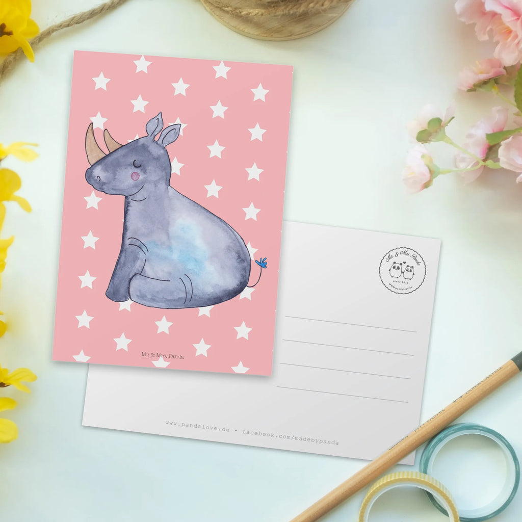 Postcard unicorn rhino Postcard, card, gift card, invitation card, postcards, paper, invitation, gift, letter, unicorn, unicorns, Unicorn, glitter, funny, rhino, witty, funny saying, rhinoceros, unicorn saying, unicornpower, unicorn love, zoo, rainbow