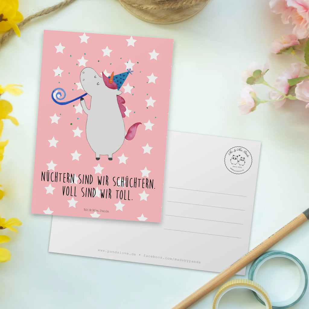 Postcard unicorn party Karte, Postkarte, Geburtstagskarte, Einladungskarten Geburtstag, Einladungskarte, Geschenkkarte, Grußkarte, Dankeskarte, Ansichtskarten, Ansichtskarte, Einladung Geburtstag, Einladung, Einhorn, Einhörner, Einhorn Deko, Unicorn, Feier, Glitzer, Geburtstag, Disco, Club, Party, Alkohol, Konfetti, Fest