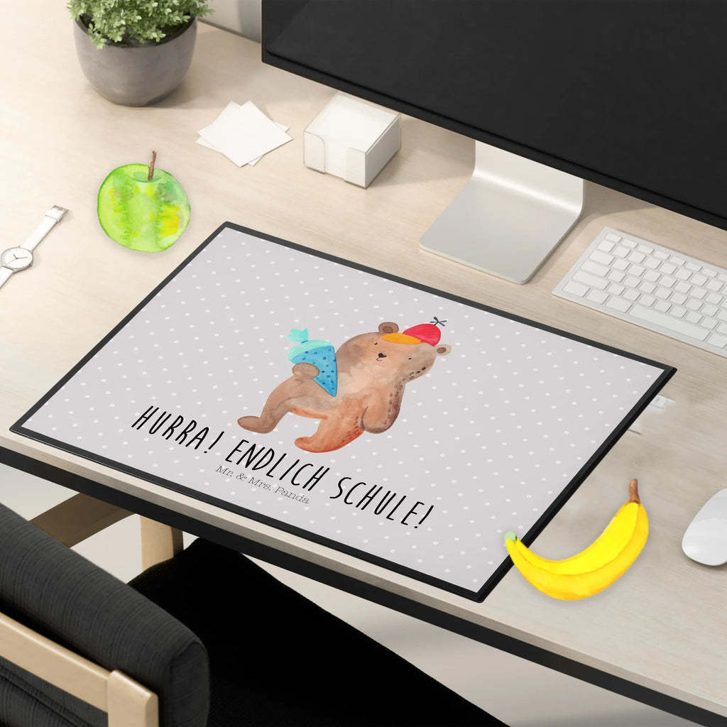 Desk pad bear School cone Schreibtisch Unterlagen, Büroartikel, Schreibtischauflage, Schreibunterlage, Bürobedarf, Schreibwaren, Schreibtischunterlage Groß, Bär, Teddy, Teddybär, Erster Schultag Geschenk, Schule Geschenk, Grundschule, Schultüte, Bär Motiv, Einschulung Geschenk, Schulanfang, Schulbeginn
