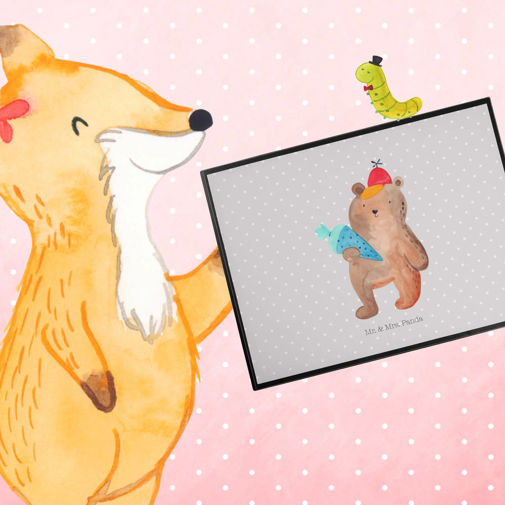 Desk pad bear School cone Schreibtisch Unterlagen, Büroartikel, Schreibtischauflage, Schreibunterlage, Bürobedarf, Schreibwaren, Schreibtischunterlage Groß, Bär, Teddy, Teddybär, Erster Schultag Geschenk, Schule Geschenk, Grundschule, Schultüte, Bär Motiv, Einschulung Geschenk, Schulanfang, Schulbeginn