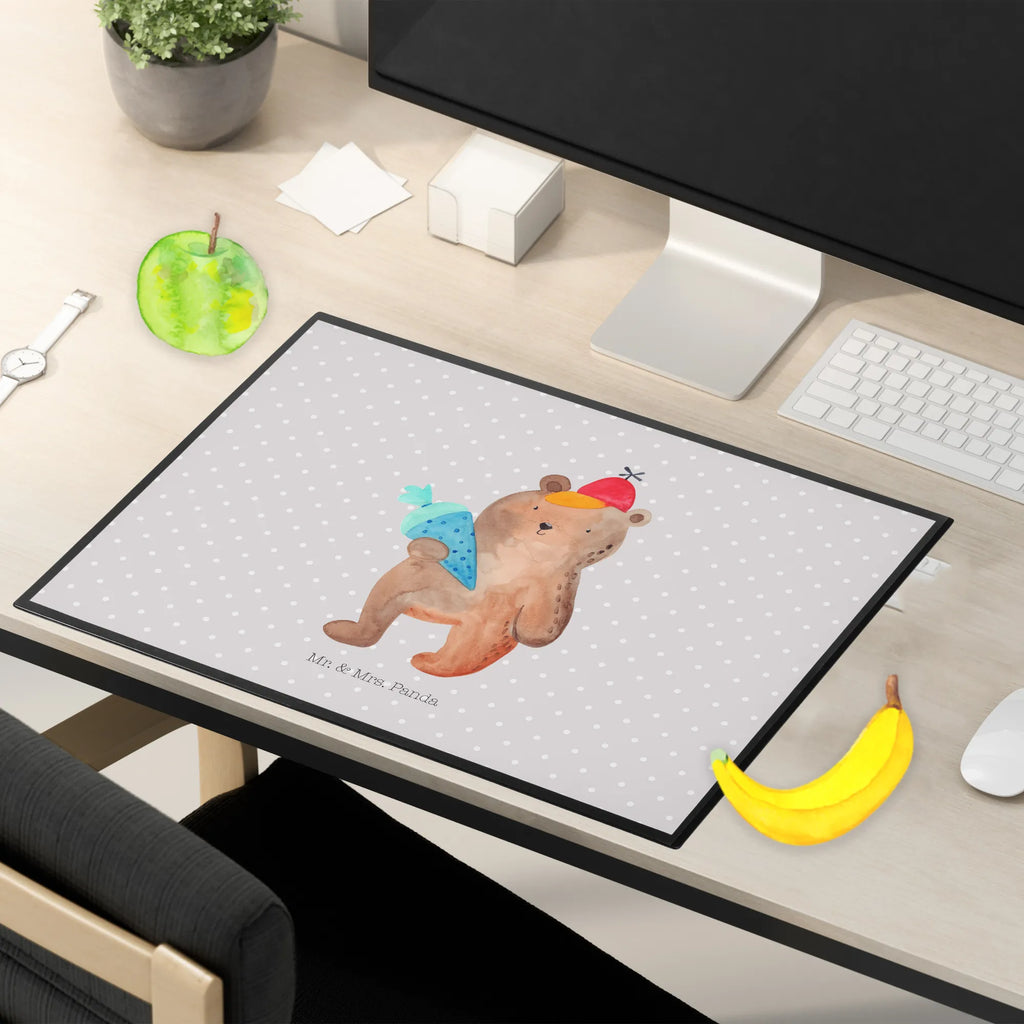 Desk pad bear School cone Schreibtisch Unterlagen, Büroartikel, Schreibtischauflage, Schreibunterlage, Bürobedarf, Schreibwaren, Schreibtischunterlage Groß, Bär, Teddy, Teddybär, Erster Schultag Geschenk, Schule Geschenk, Grundschule, Schultüte, Bär Motiv, Einschulung Geschenk, Schulanfang, Schulbeginn