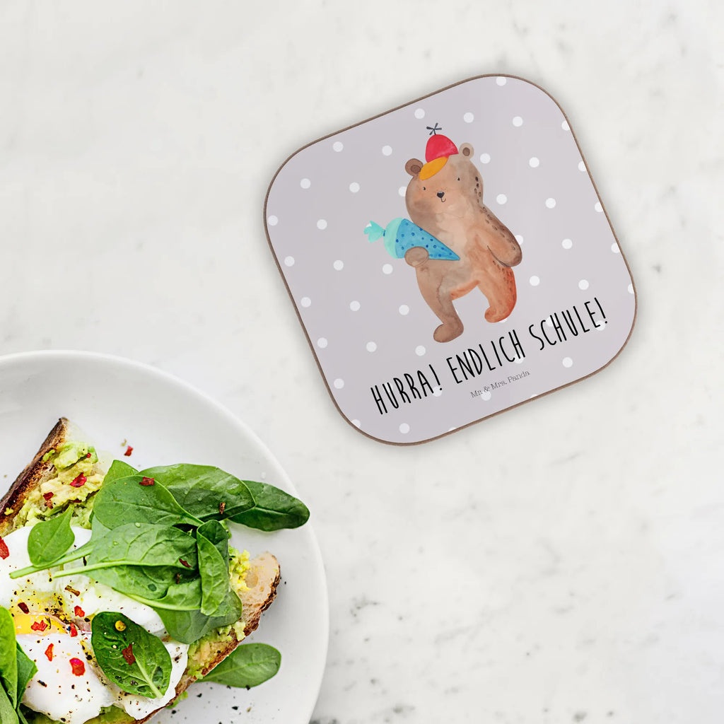 Podkładka Niedźwiedź Torebka szkolna Untersetzer Gläser, Untersetzer aus Holz, Glasuntersetzer, Getränkeuntersetzer, Untersetzer für Gläser, Bierdeckel, Holzuntersetzer, Untersetzer Design, Tassen Untersetzer, Untersetzer Holz, Untersetzer, Korkuntersetzer, Bär, Teddy, Teddybär, Schultüte, Erster Schultag Geschenk, Einschulung Geschenk, Grundschule, Schule Geschenk, Schulbeginn, Bär Motiv, Schulanfang