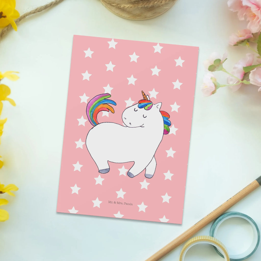 Postcard unicorn Swagger card, postcards, invitation, paper, gift, invitation card, letter, gift card, Postcard, unicorn, unicorns, different, riding gift, riding, girlfriend, riding present, equestrian, proud, Unicorn, horse