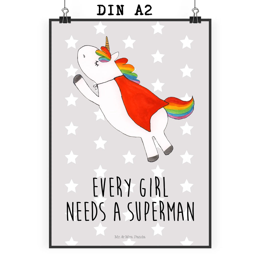 Plakat Jednorożec Super Plakat, Poster, drucke, grafikposter, Posterdruck, Bild für Wand, wanddeko, Deko Bild, kunstdruck poster, Wanddeko Bild, kunst für die wand, wanddruck, wandkunst, Wandposter, Wandschmuck, Bild, Wanddekoration, Mr. & Mrs. Panda Poster, Designposter, kunstposter, Kunstdruck, Wandbild, Einhorn Deko, Einhörner, Einhorn, Unicorn, Geschenk, Traummann, Mädchen, Girl, Freundin, Superheld, Held