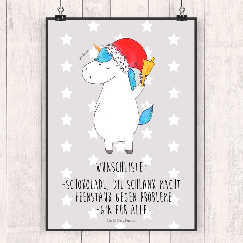 Poster unicorn Santa Claus Plakat, Wanddekoration, kunst für die wand, Bild, kunstposter, Wanddeko Bild, Deko Bild, Kunstdruck, kunstdruck poster, Wandschmuck, Wandposter, grafikposter, Mr. & Mrs. Panda Poster, wandkunst, Wandbild, Poster, wanddruck, drucke, Posterdruck, Designposter, wanddeko, Bild für Wand, Einhorn Deko, Einhörner, Einhorn, Unicorn, Schoki, Schokolade, Feenstaub, Wunschzettel, Wunschliste, Weihnachtsmann, Nikolaus, Weihnachten, Gin