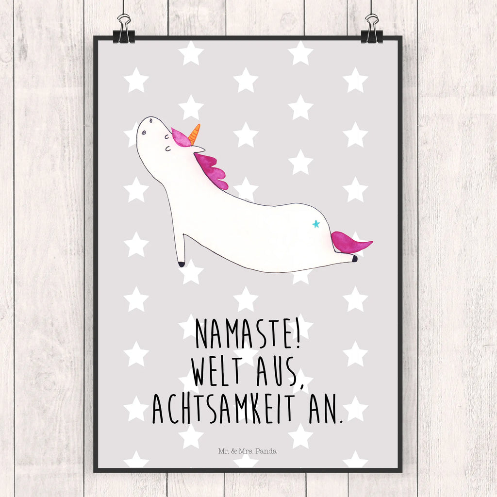 Plakat jednorożec joga drucke, Deko Bild, Plakat, Wandposter, wanddruck, Bild für Wand, kunstdruck poster, Wandbild, wanddeko, Bild, Kunstdruck, kunst für die wand, Poster, kunstposter, grafikposter, Wanddeko Bild, Wandschmuck, wandkunst, Designposter, Mr. & Mrs. Panda Poster, Wanddekoration, Posterdruck, Einhorn Deko, Einhörner, Einhorn, Unicorn, Lustig, Achtsamkeit, Sport, Yogamatte, Namaste, Entspannung, Joga, Süß, Witzig, Yoga
