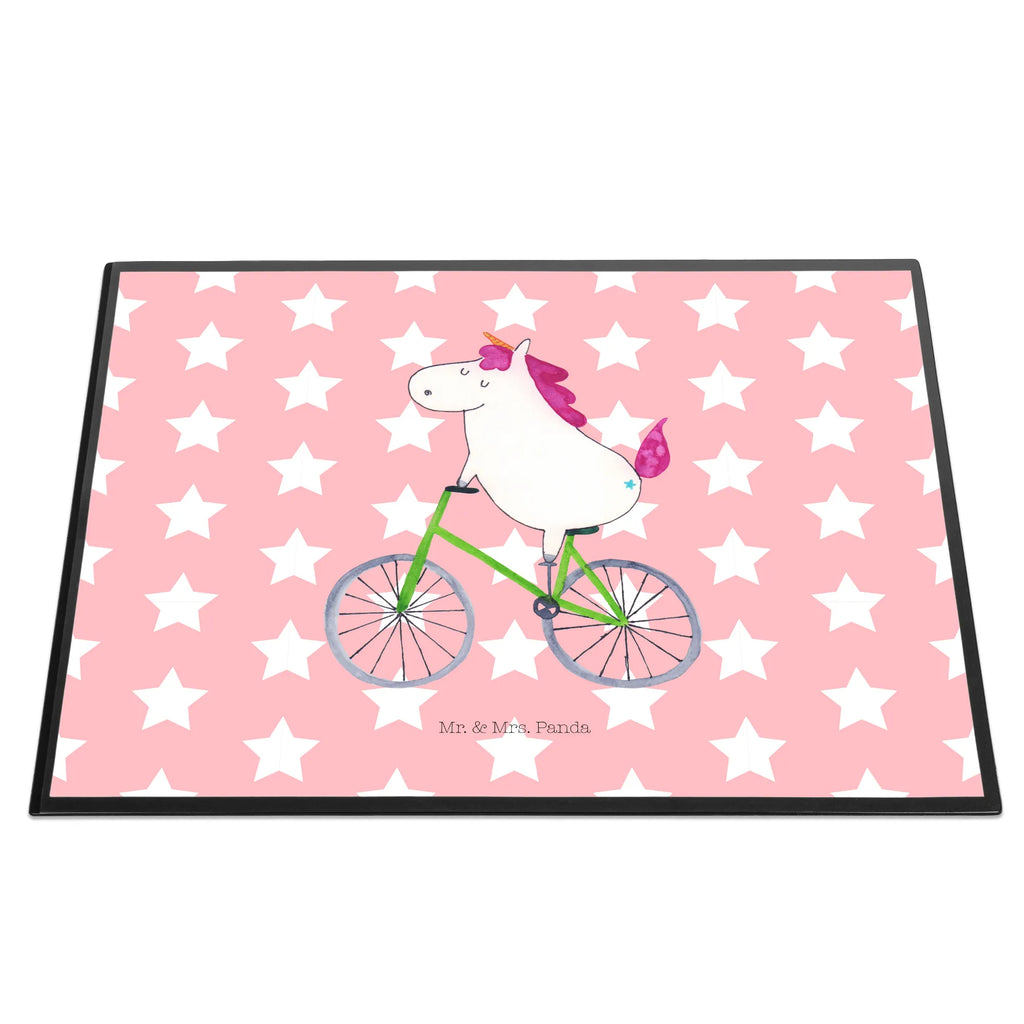 Desk pad unicorn cyclist children, girl, Desk pad, office, underlay, desk, unicorn, unicorns, bike, cyclist gift, fairy dust, luxury problem, present, grief, confetti, love affliction, wheel, cycling