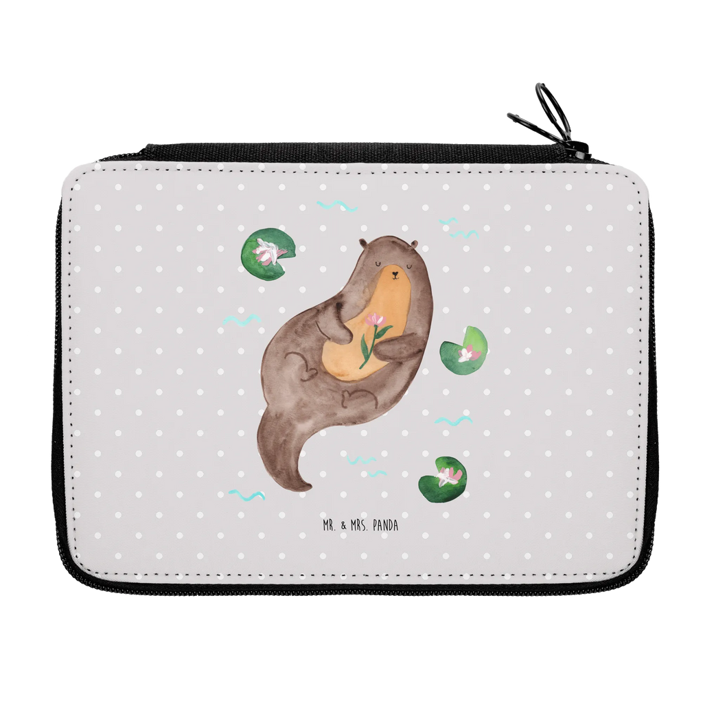 Federmappe Otter Seerose Stiftetasche, Bleistift Etui, Stifteetui, Federmappe Set, Mäppchen, Farbstiftetui, Schüleretui, Etui für Stifte, Malmappe, Buntstiftetui, Stifte Etui, Stiftebeutel, Schreibetui, Federmäppchen, Buntstiftmäppchen, Schulmäppchen, Stiftemappe, Zeichenetui, Federtasche, Schuletui, Schreibmappe, Bleistiftetui, Schlampermäppchen, Otter, Fischotter, Seeotter, Otter Seeotter See Otter
