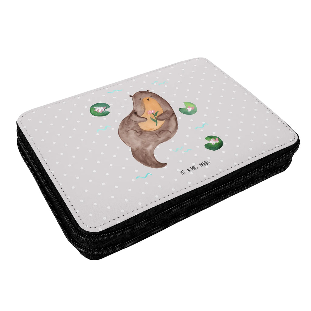 Federmappe Otter Seerose Stiftetasche, Bleistift Etui, Stifteetui, Federmappe Set, Mäppchen, Farbstiftetui, Schüleretui, Etui für Stifte, Malmappe, Buntstiftetui, Stifte Etui, Stiftebeutel, Schreibetui, Federmäppchen, Buntstiftmäppchen, Schulmäppchen, Stiftemappe, Zeichenetui, Federtasche, Schuletui, Schreibmappe, Bleistiftetui, Schlampermäppchen, Otter, Fischotter, Seeotter, Otter Seeotter See Otter