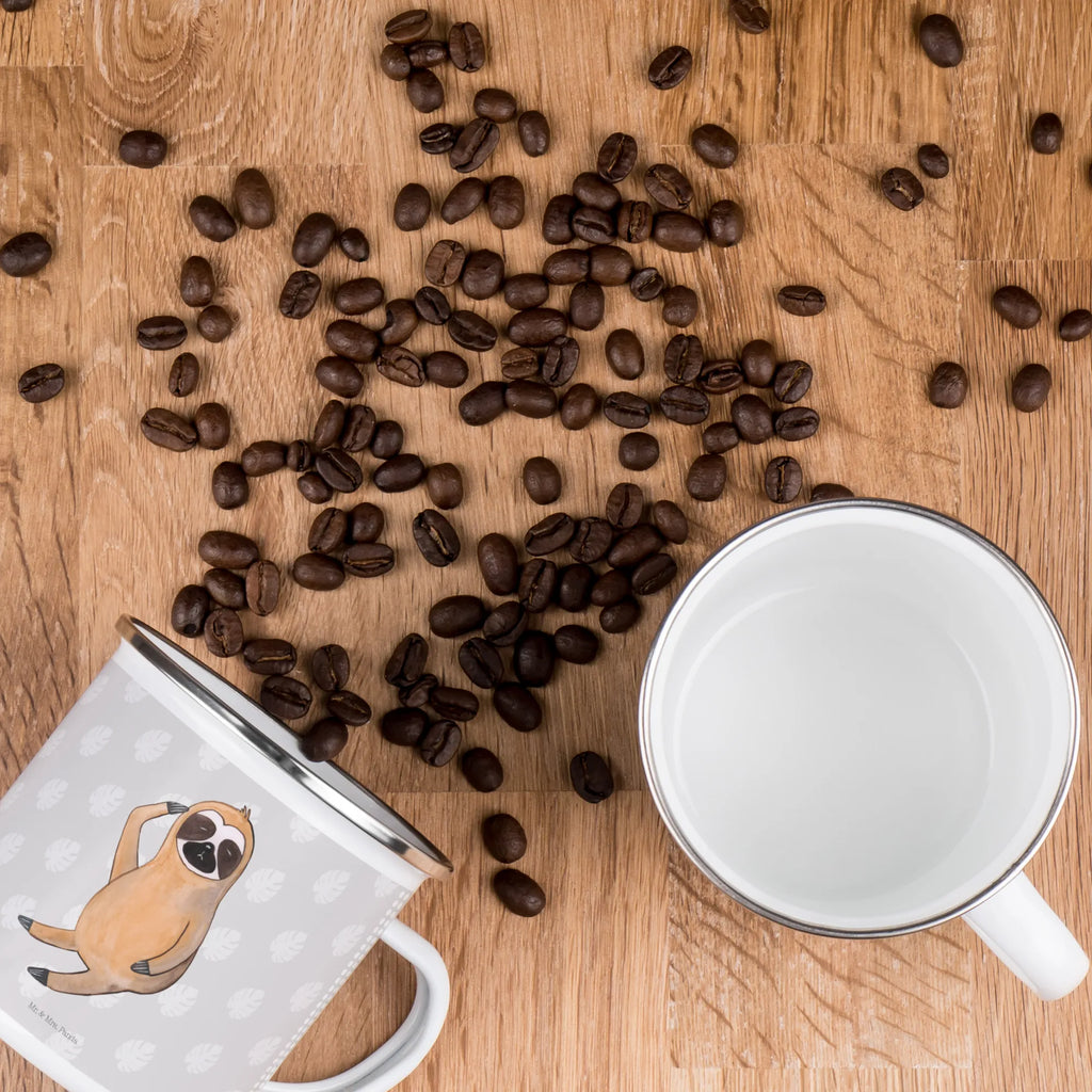 Kempingowy kubek emaliowany leniwiec ptak Leniwiec, prezent z leniwcem, dekoracja z leniwcem