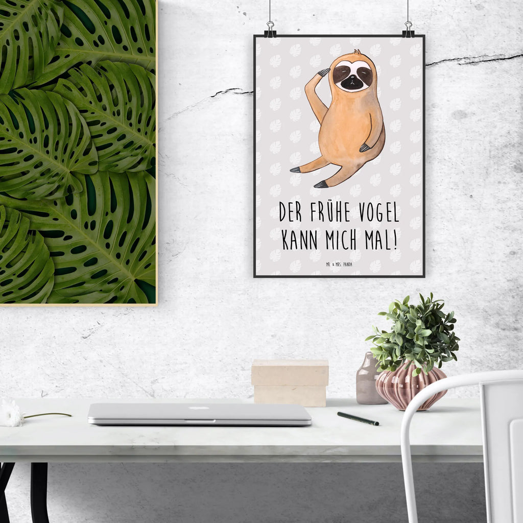 Poster sloth Bird Wandposter, Bild für Wand, Plakat, wandkunst, Kunstdruck, Wanddeko Bild, kunstposter, Poster, grafikposter, Wandbild, Mr. & Mrs. Panda Poster, kunst für die wand, wanddeko, wanddruck, Designposter, Deko Bild, Bild, drucke, Posterdruck, Wanddekoration, Wandschmuck, kunstdruck poster, Faultier Deko, Faultier Geschenk, Faultier, Spinner, Frühaufsteher, Der Frühe Vogel, Morgenmuffel, Früher Vogel, Faultierwelt, Lieblingstier, Faultiere, Vogel, faul