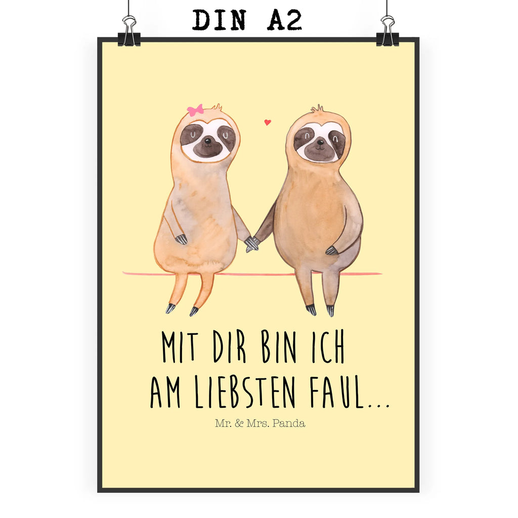 Poster Faultier Pärchen Bild, Posterdruck, Wanddeko Bild, kunst für die wand, Wandschmuck, Wandposter, Designposter, kunstposter, wanddeko, Kunstdruck, Plakat, grafikposter, wanddruck, Wandbild, Wanddekoration, Mr. & Mrs. Panda Poster, Deko Bild, kunstdruck poster, wandkunst, Poster, Bild für Wand, drucke, Faultier Deko, Faultier Geschenk, Faultier, Verlobt, Pärchen, Relaxen, Faultierliebe, Langsamkeit, Verliebt, Gemeinsam, Liebespaar, Faultiere, Faultierpärchen, Beziehung, faul, Liebe, Lieblingstier
