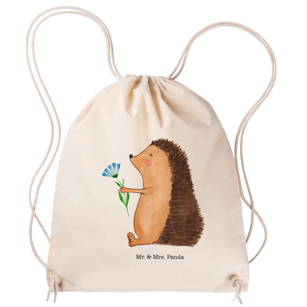 Sportbeutel Igel Blumen