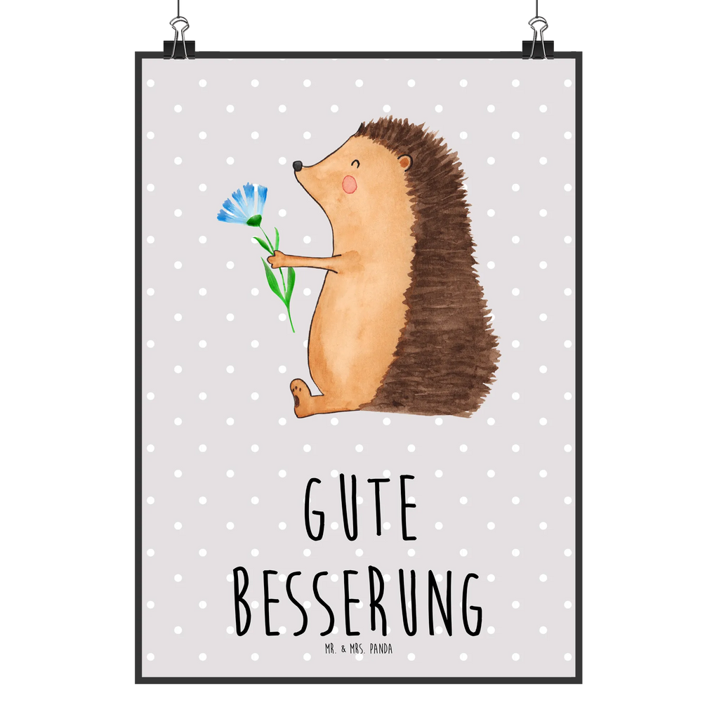 Plakat jeż Kwiaty Designposter, Mr. & Mrs. Panda Poster, Kinderposter, Kunstdruck, Raumdekoration, Wanddeko Bild, Handgemaltes Poster, Wanddekoration, Poster, Wandposter, Küchenposter, Bild, Posterdruck, Wanddeko, Tiermotive, Gute Laune, lustige Sprüche, Tiere, Krankheit, Genesungswünsche, Igel, Krankenhaus, krank, Besuch, Gute Besserung