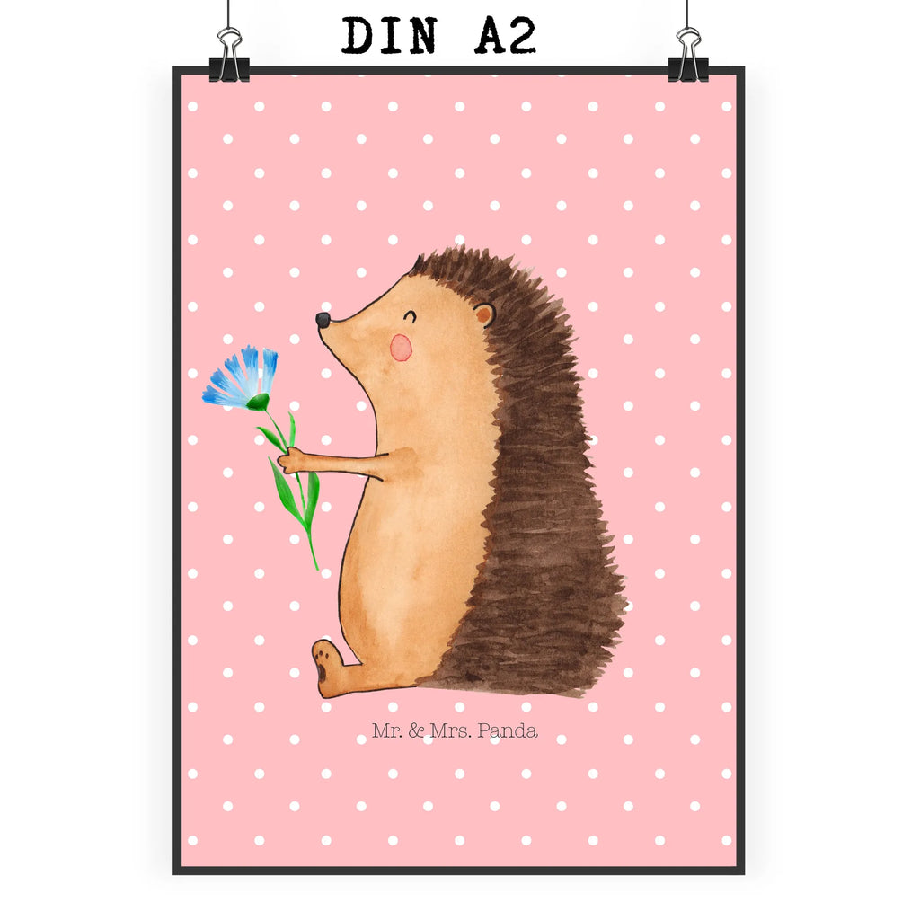 Plakat jeż Kwiaty Designposter, Mr. & Mrs. Panda Poster, Kinderposter, Kunstdruck, Raumdekoration, Wanddeko Bild, Handgemaltes Poster, Wanddekoration, Poster, Wandposter, Küchenposter, Bild, Posterdruck, Wanddeko, Tiermotive, Gute Laune, lustige Sprüche, Tiere, Krankheit, Genesungswünsche, Igel, Krankenhaus, krank, Besuch, Gute Besserung