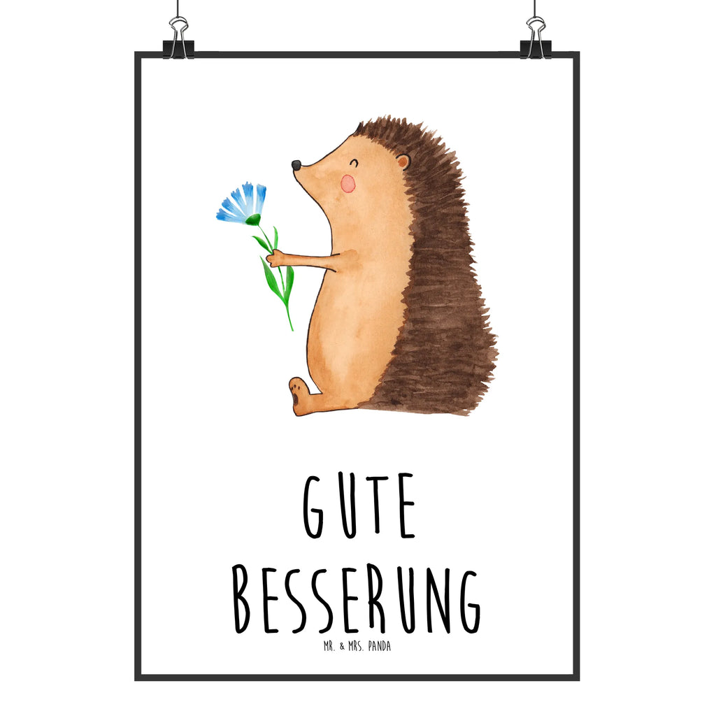 Plakat jeż Kwiaty Designposter, Mr. & Mrs. Panda Poster, Kinderposter, Kunstdruck, Raumdekoration, Wanddeko Bild, Handgemaltes Poster, Wanddekoration, Poster, Wandposter, Küchenposter, Bild, Posterdruck, Wanddeko, Tiermotive, Gute Laune, lustige Sprüche, Tiere, Krankheit, Genesungswünsche, Igel, Krankenhaus, krank, Besuch, Gute Besserung