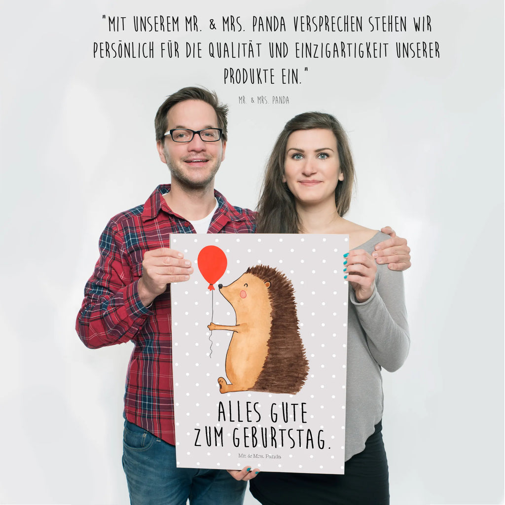 Poster Hedgehog balloon kunstdruck poster, wandkunst, kunstposter, grafikposter, Plakat, Posterdruck, wanddeko, Wandschmuck, Mr. & Mrs. Panda Poster, Wandbild, Bild, Wanddeko Bild, Designposter, Poster, Wandposter, Bild für Wand, Deko Bild, drucke, Wanddekoration, Kunstdruck, wanddruck, kunst für die wand, Gute Laune, Tiermotive, Tiere, Lustige Sprüche, Happy Birthday, Geburtstagskind, Geburtstag, Igel, Glückwunsch, Ballon, Herzlichen Glückwunsch